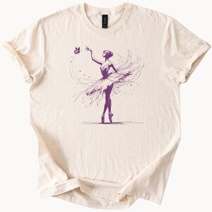 Ballet Dancer Butterfly Graphic T-shirt